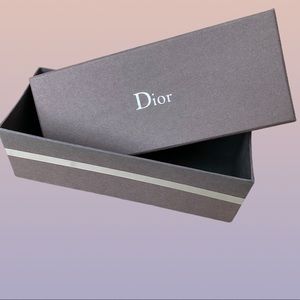 DIOR Storage Paper Box Silver Trim Glasses